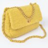 Faux Fur Shoulder Bag with Mixed-Metal Accents