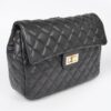 Quilted Faux Leather Flap Backpack - Structured Flap