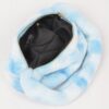 Tie-Dye Faux Fur Shoulder Bag with Vibrant Swirl