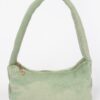 Solid Faux Fur Shoulder Bag – Compact Plush Style