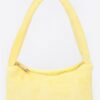 Solid Faux Fur Shoulder Bag - Compact Plush Style
