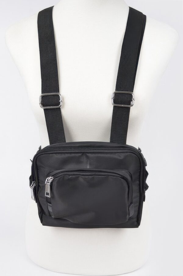 Compact Nylon Combo Sling Bag - Dual Pouch