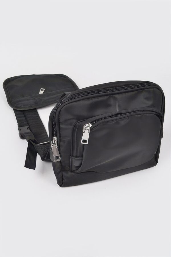 Compact Nylon Combo Sling Bag - Dual Pouch