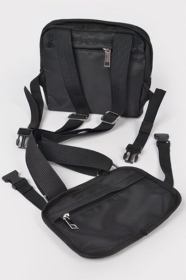 Compact Nylon Combo Sling Bag - Dual Pouch