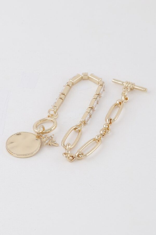 Shining Star Toggle Bracelet - Star Accent Toggle