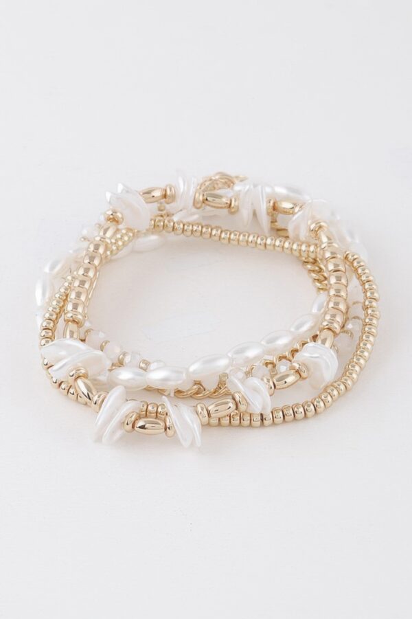 Multi-Bead & Stone Accent Stackable Bracelet