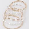 Multi-Bead & Stone Accent Stackable Bracelet