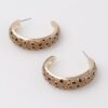 Cheetah Print Hoop Earrings – 1.5 in Lightweight