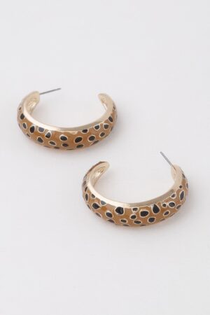 Cheetah Print Hoop Earrings – 1.5 in Lightweight