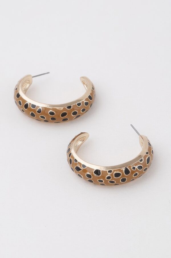 Cheetah Print Hoop Earrings – 1.5 in Lightweight