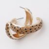 Cheetah Print Hoop Earrings - 1.5 in Lightweight