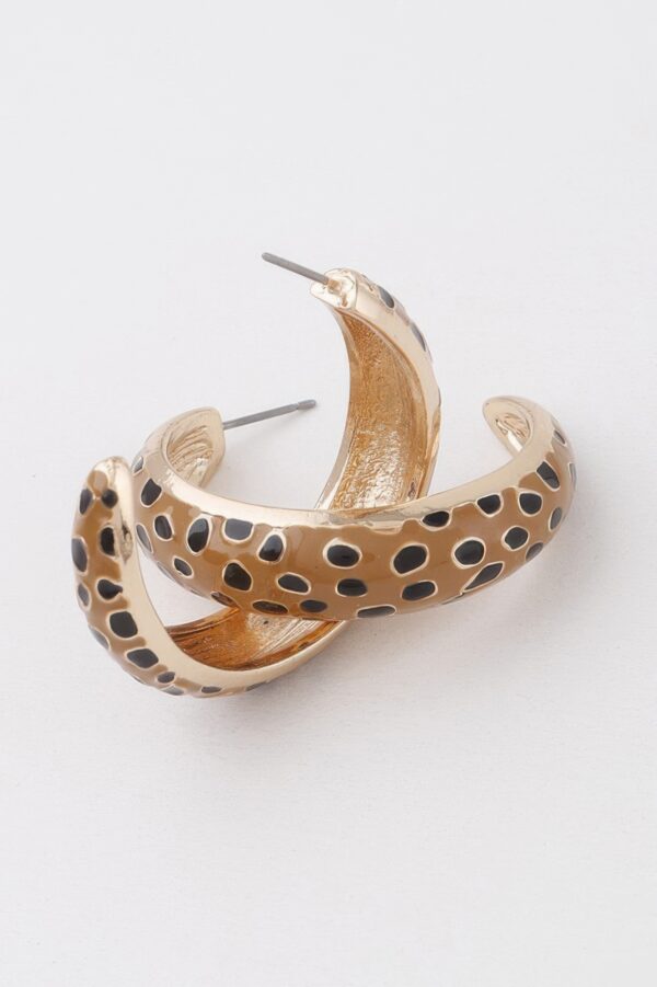 Cheetah Print Hoop Earrings - 1.5 in Lightweight