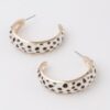 Cheetah Print Hoop Earrings - 1.5 in Lightweight
