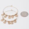 Smiley Charm Hoop Earrings - Dangling Smile Hoops
