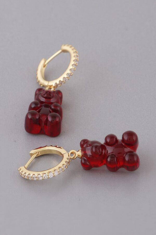 Gummy Bear Drop Earrings - Playful Charm Drops