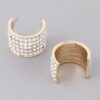 Mini Huggie Earrings with Embedded Rhinestones