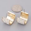 Mini Huggie Earrings with Embedded Rhinestones
