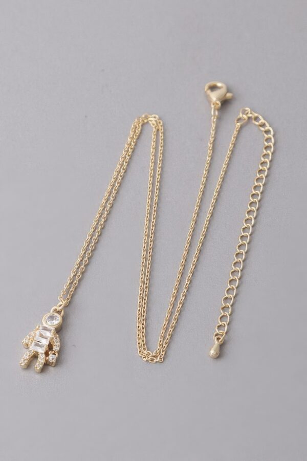 Shopper Pendant Necklace with Jeweled Accents