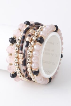 Multi Bead Crystal Bracelet – Layered Beadwork