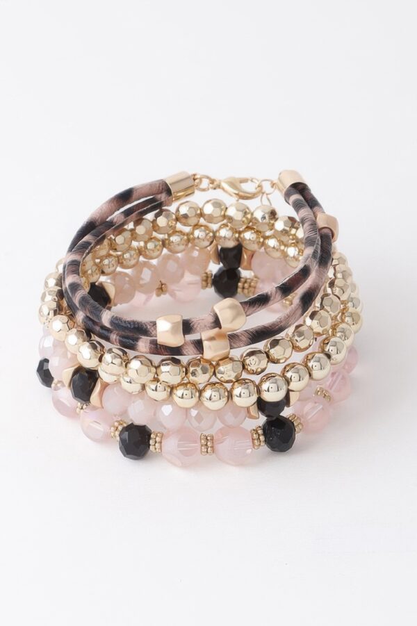 Multi Bead Crystal Bracelet - Layered Beadwork