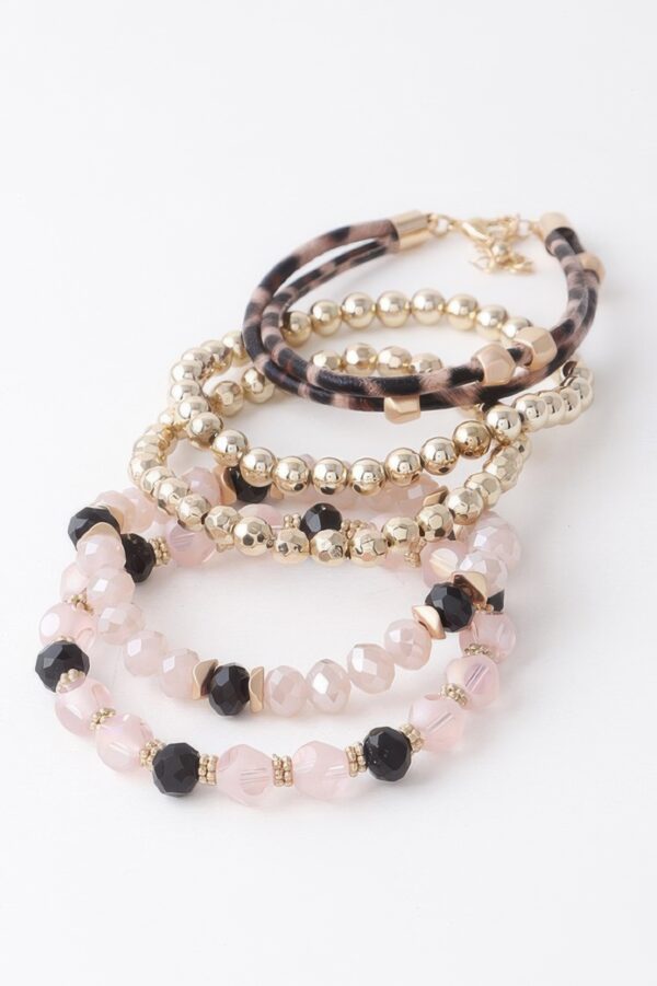 Multi Bead Crystal Bracelet - Layered Beadwork