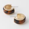 Twist-Textured Marble Huggie Earrings – Compact Hoops
