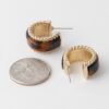 Twist-Textured Marble Huggie Earrings - Compact Hoops