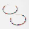 Clay-Bead Hoop Earrings – Textured Hoop Design