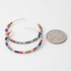 Clay-Bead Hoop Earrings - Textured Hoop Design