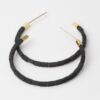 Clay-Bead Hoop Earrings - Textured Hoop Design