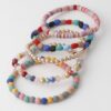 Multi-Bead Crystal Bracelet with Decorative Accents