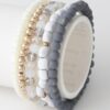 Multi-Bead Crystal Bracelet with Decorative Accents