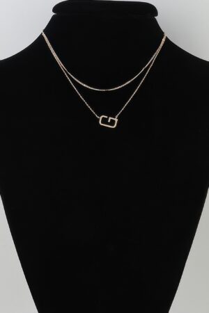 Polished G Pendant Necklace on Classic Chain