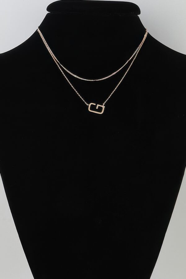 Polished G Pendant Necklace on Classic Chain