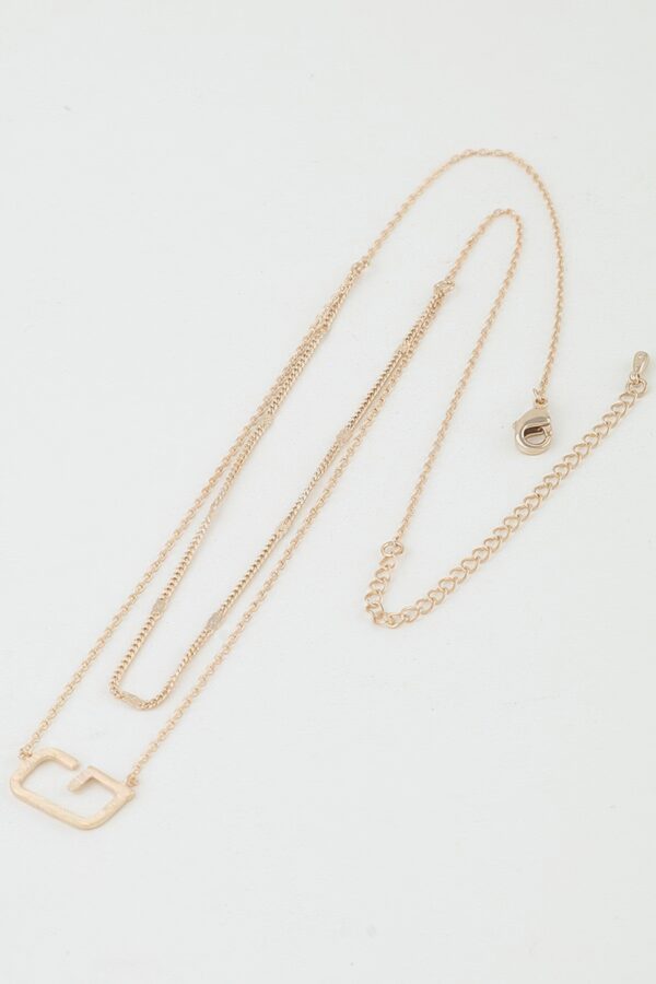 Polished G Pendant Necklace on Classic Chain