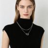 Polished G Pendant Necklace on Classic Chain