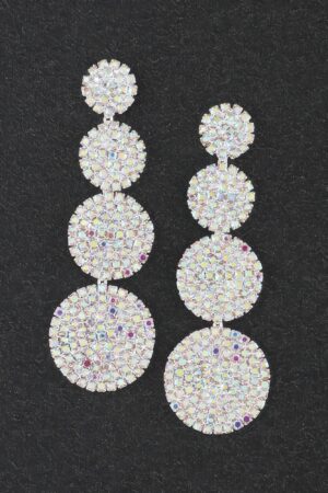 Disco Ball Drop Earrings with Sparkling Embellishments