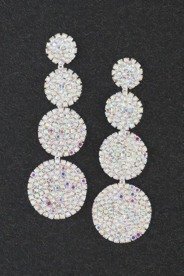 Disco Ball Drop Earrings with Sparkling Embellishments