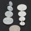 Disco Ball Drop Earrings with Sparkling Embellishments