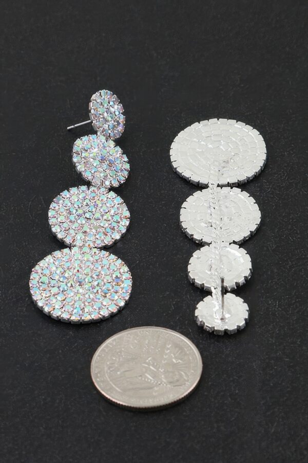 Disco Ball Drop Earrings with Sparkling Embellishments