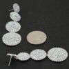 Disco Ball Drop Earrings with Sparkling Embellishments
