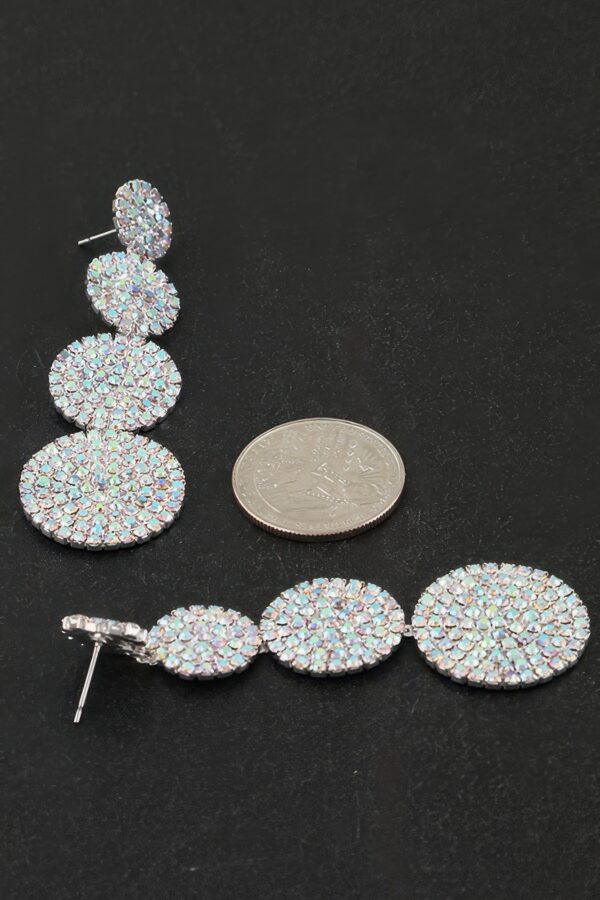 Disco Ball Drop Earrings with Sparkling Embellishments