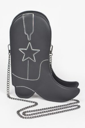Cowboy Boot Crossbody Chain Bag – Novel Silhouette