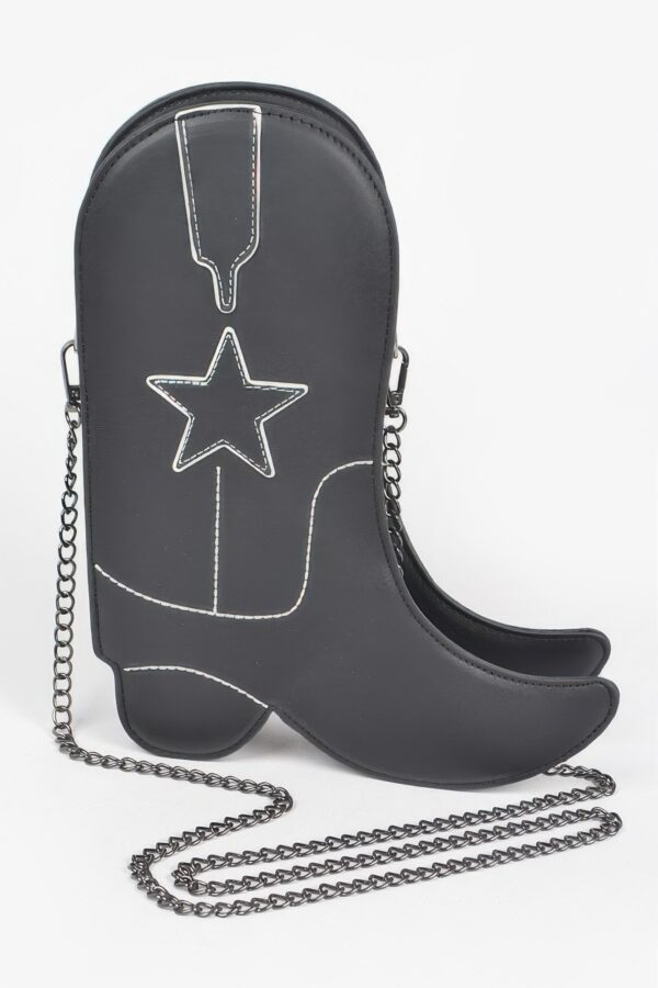 Cowboy Boot Crossbody Chain Bag – Novel Silhouette