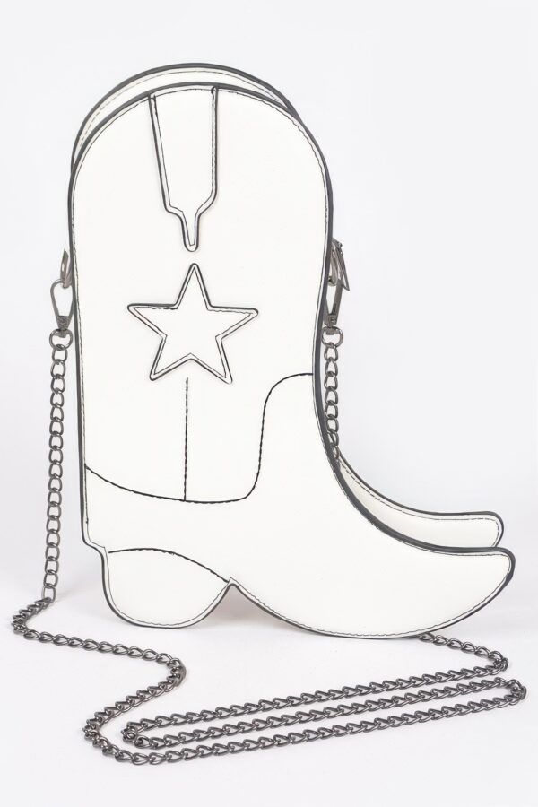 Cowboy Boot Crossbody Chain Bag - Novel Silhouette