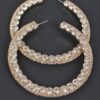 60mm Rhinestone Hoop Earrings – Classic Sparkle Hoop