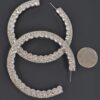60mm Rhinestone Hoop Earrings - Classic Sparkle Hoop