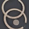 80mm Oversized Rhinestone Hoop Earrings