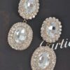 Oval Rhinestone Drop Earrings – Bold Sparkle