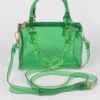 Transparent Mini Duffle Bag with Acrylic Chain